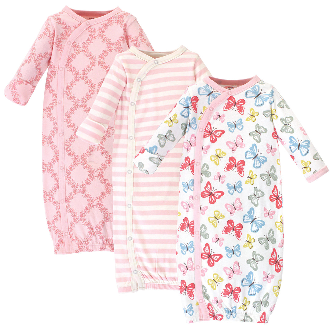 Butterflies Organic 3pk Kimono Gown Set