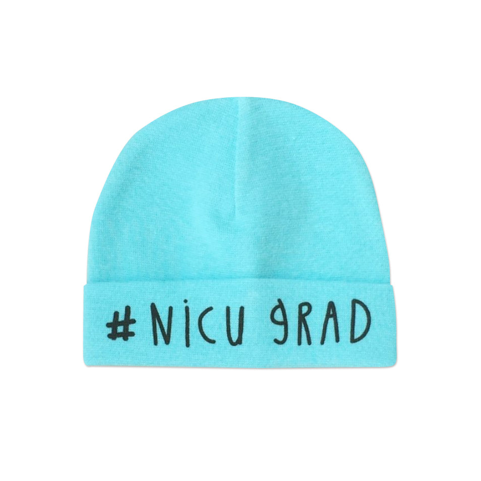 "#NICU Grad" Turquoise Hat