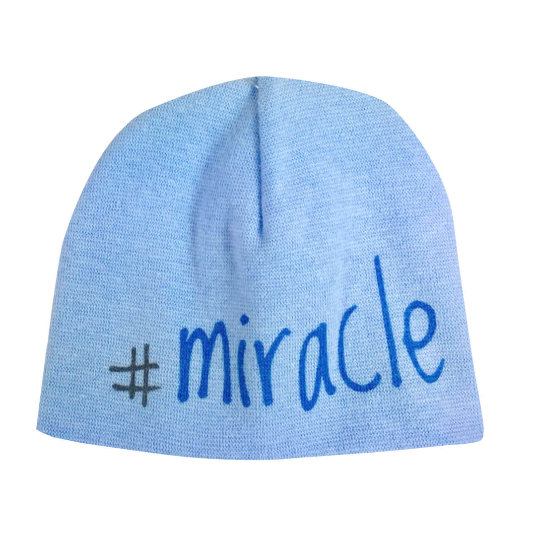 Preemie Boys #Miracle Blue Cap