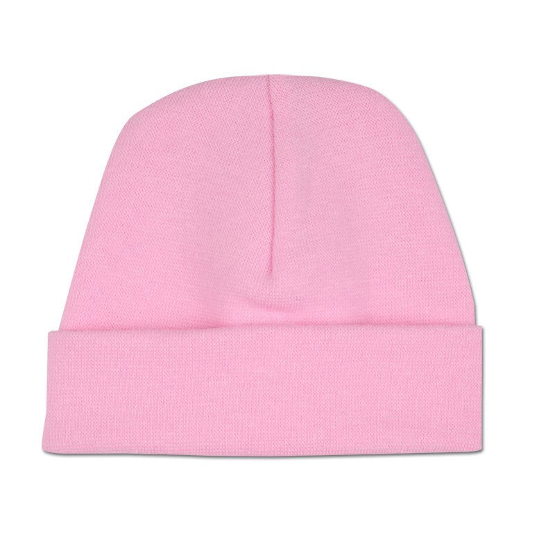 Preemie girls solid pink cap