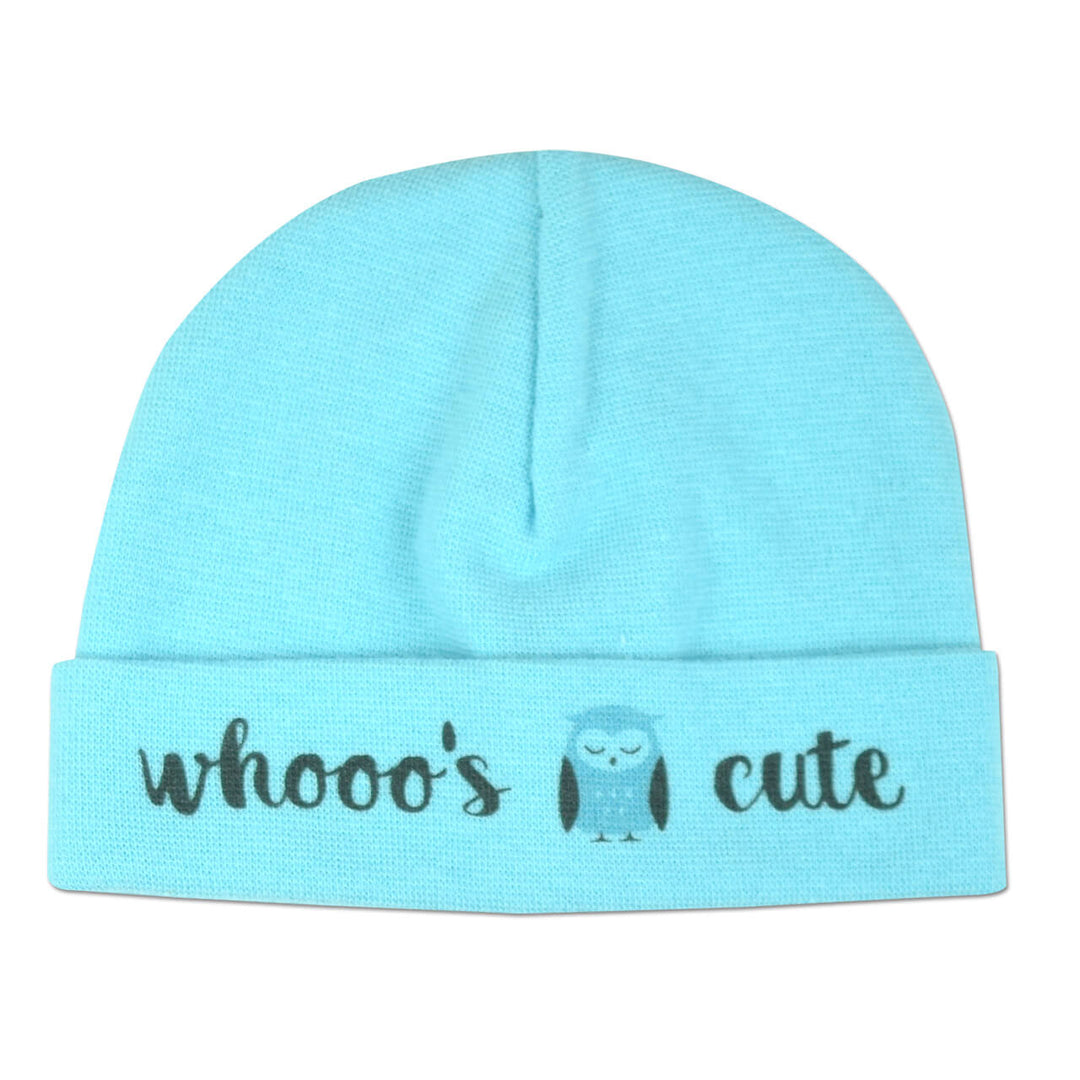 Aqua whooo's cute preemie cap.