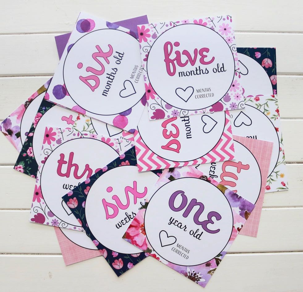 She's Growing Milestone Girl Age Cards- Pack of 19