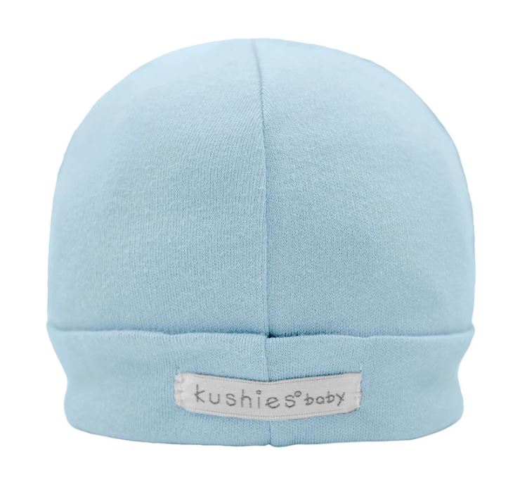 Kushies preemie solid blue cap