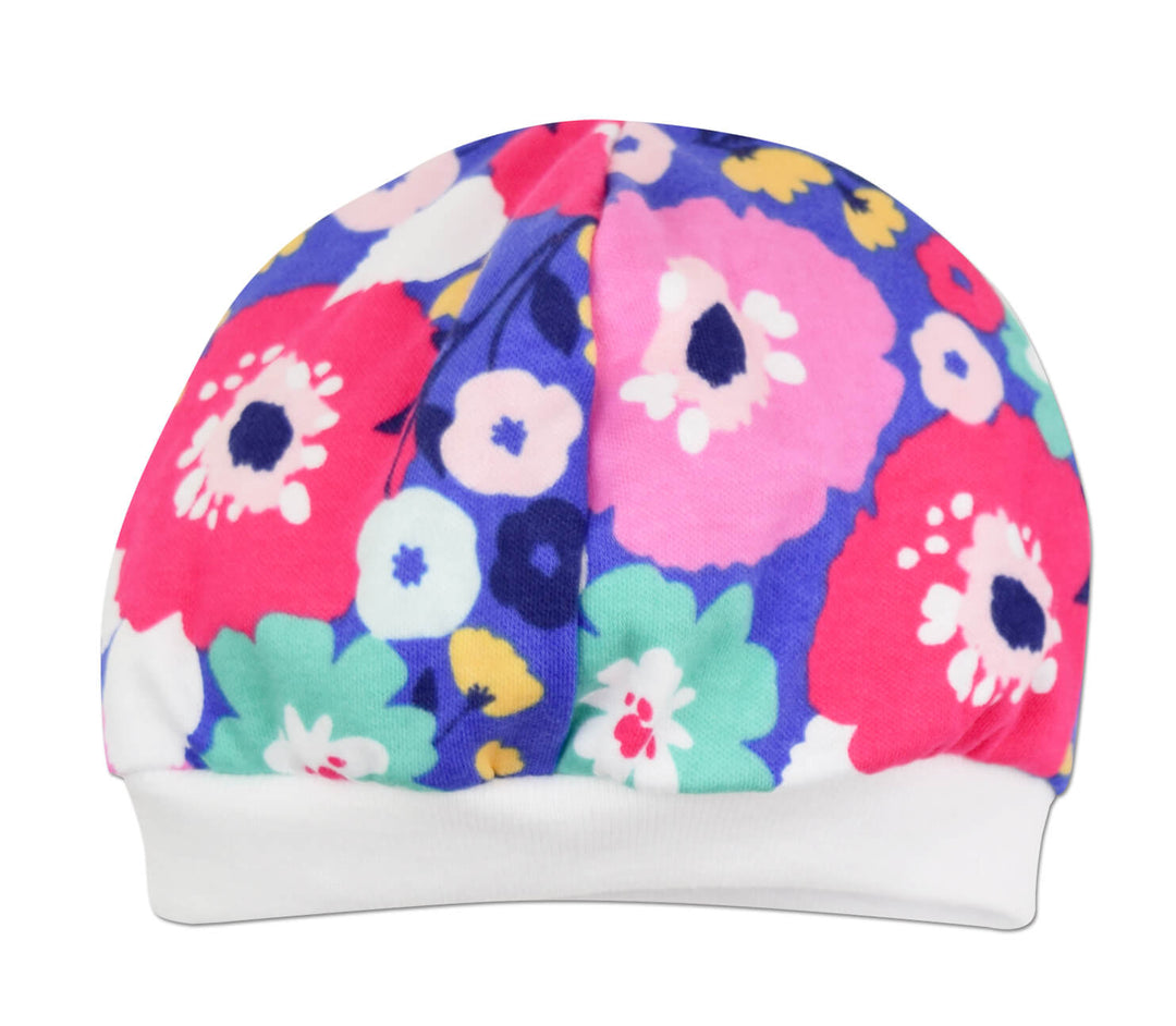 Preemie Girls Multicolored Floral Hat