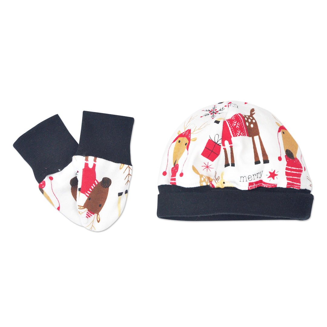 Randy The Reindeer Preemie hat and mitten set
