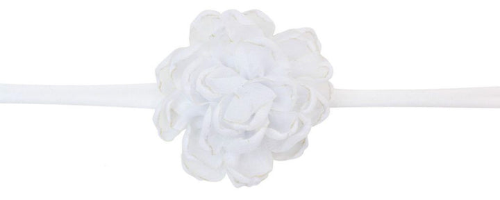 White  Soft stretchy band with matching tulle flower headband