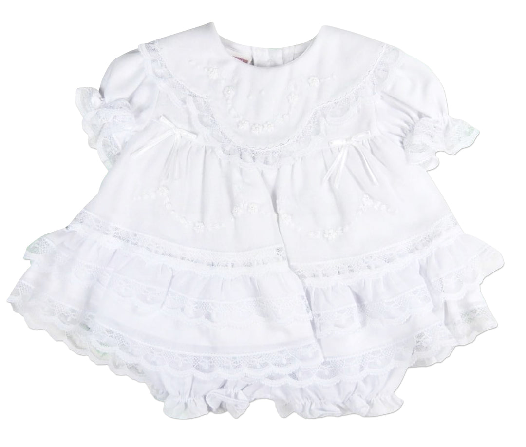 White Newborn Heirloom Dress and Panties Set